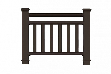 Ограждение ДПК Holzhof Woodstyle секция 1 м.п.